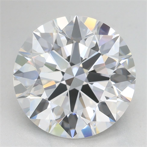 Picture of Lab Grown Diamond 3.37 Carats, Round with Ideal Cut, D Color, VVS1 Clarity and Certified by IGI