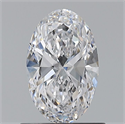 Natural Diamond 0.72 Carats, Oval with  Cut, D Color, VS2 Clarity and Certified by GIA