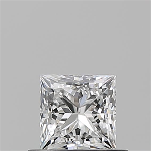 Picture of Natural Diamond 0.51 Carats, Princess with  Cut, E Color, VVS2 Clarity and Certified by GIA