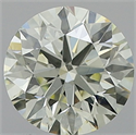 Natural Diamond 0.70 Carats, Round with Excellent Cut, L Color, VS2 Clarity and Certified by IGI