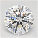 Lab Grown Diamond 2.08 Carats, Round with Ideal Cut, D Color, IF Clarity and Certified by IGI