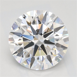 Picture of Lab Grown Diamond 2.08 Carats, Round with Ideal Cut, D Color, IF Clarity and Certified by IGI