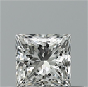 Natural Diamond 0.40 Carats, Princess with  Cut, F Color, VVS1 Clarity and Certified by GIA