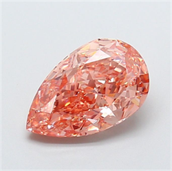 Picture of Lab Grown Diamond 2.50 Carats, Pear with  Cut, Fancy Intense Pink Color, VS1 Clarity and Certified by IGI
