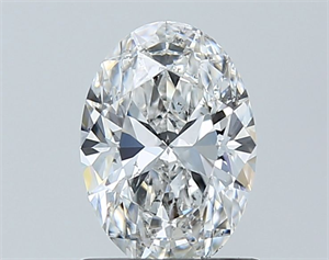 Foto Diamante Natural 1.03 quilates, Ovalado , Color F, claridad SI2 y certificado GIA de