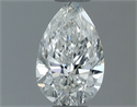 Diamante Natural 0.50 quilates, De pera , Color H, claridad SI1 y certificado GIA
