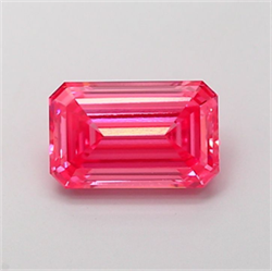 Picture of Lab Grown Diamond 1.91 Carats, Emerald with  Cut, Fancy Vivid Pink Color, VS1 Clarity and Certified by IGI