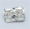 1.21 Carats, Radiant Diamond with  Cut, H Color, SI1 Clarity and Certified by GIA