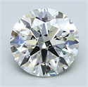 1.70 Carats, Round Diamond with Excellent Cut, G Color, SI1 Clarity and Certified by GIA