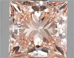 Picture of Lab Grown Diamond 3.51 Carats, Princess with  Cut, Fancy Intense Pink Color, VVS2 Clarity and Certified by IGI