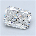 2.02 Carats, Radiant Diamond with  Cut, F Color, SI2 Clarity and Certified by GIA