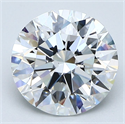 Natural Diamond 2.80 Carats, Round with Excellent Cut, E Color, VS1 Clarity and Certified by GIA