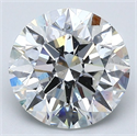Natural Diamond 2.70 Carats, Round with Excellent Cut, F Color, SI2 Clarity and Certified by GIA