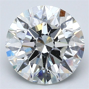 Picture of Natural Diamond 2.70 Carats, Round with Excellent Cut, F Color, SI2 Clarity and Certified by GIA