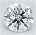 Lab Grown Diamond 2.38 Carats, Round with Excellent Cut, D Color, IF Clarity and Certified by GIA