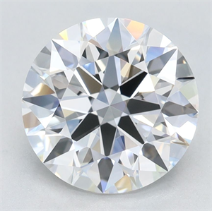 Picture of Lab Grown Diamond 2.38 Carats, Round with Excellent Cut, D Color, IF Clarity and Certified by GIA