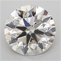 Natural Diamond 0.70 Carats, Round with Excellent Cut, J Color, VVS1 Clarity and Certified by GIA