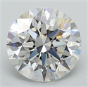 Lab Grown Diamond 3.06 Carats, Round with Excellent Cut, F Color, VS1 Clarity and Certified by GIA