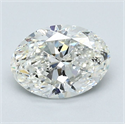 Natural Diamond 1.20 Carats, Oval with  Cut, H Color, SI2 Clarity and Certified by GIA