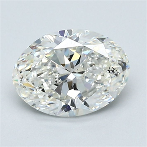 Picture of Natural Diamond 1.20 Carats, Oval with  Cut, H Color, SI2 Clarity and Certified by GIA