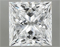 Natural Diamond 0.61 Carats, Princess with  Cut, D Color, VS1 Clarity and Certified by GIA
