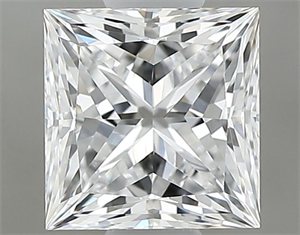 Picture of Natural Diamond 0.61 Carats, Princess with  Cut, D Color, VS1 Clarity and Certified by GIA