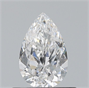 Natural Diamond 0.50 Carats, Pear with  Cut, D Color, VVS2 Clarity and Certified by GIA