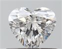 Natural Diamond 0.45 Carats, Heart with  Cut, H Color, VS2 Clarity and Certified by GIA