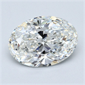 Natural Diamond 2.23 Carats, Oval with  Cut, G Color, VVS2 Clarity and Certified by GIA