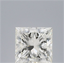 Natural Diamond 0.50 Carats, Princess with  Cut, H Color, VVS1 Clarity and Certified by IGI