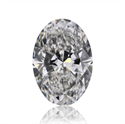 Natural Diamond 0.44 Carats, Oval with  Cut, F Color, VVS2 Clarity and Certified by GIA