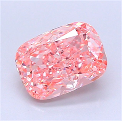Picture of Lab Grown Diamond 1.60 Carats, CUSHION MODIFIED with  Cut, Fancy Vivid Pink Color, VVS2 Clarity and Certified by IGI