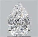 Natural Diamond 1.01 Carats, Pear with  Cut, D Color, SI1 Clarity and Certified by GIA
