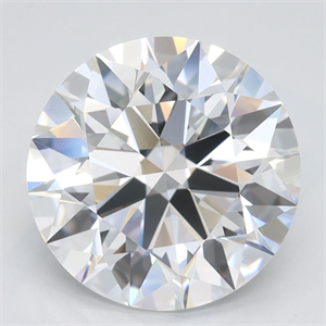Picture of Lab Grown Diamond 3.38 Carats, Round with Ideal Cut, D Color, VVS1 Clarity and Certified by IGI