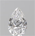 Natural Diamond 0.74 Carats, Pear with  Cut, D Color, VVS2 Clarity and Certified by GIA