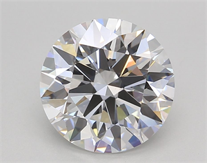 Picture of Lab Grown Diamond 3.02 Carats, Round with Excellent Cut, E Color, VVS2 Clarity and Certified by GIA