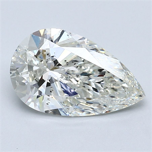 Picture of Natural Diamond 2.52 Carats, Pear with  Cut, I Color, SI2 Clarity and Certified by GIA