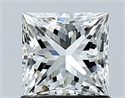 Natural Diamond 1.06 Carats, Princess with  Cut, H Color, VVS2 Clarity and Certified by GIA