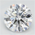Lab Grown Diamond 2.09 Carats, Round with Ideal Cut, D Color, IF Clarity and Certified by IGI