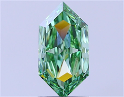 Picture of Lab Grown Diamond 2.01 Carats, HEXAGONAL with  Cut, Fancy Vivid Green Color, VS1 Clarity and Certified by IGI