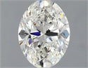 Natural Diamond 1.00 Carats, Oval with  Cut, H Color, SI1 Clarity and Certified by GIA