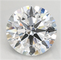 Lab Grown Diamond 2.54 Carats, Round with Excellent Cut, D Color, VVS1 Clarity and Certified by GIA