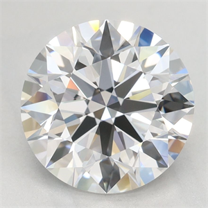 Picture of Lab Grown Diamond 2.54 Carats, Round with Excellent Cut, D Color, VVS1 Clarity and Certified by GIA