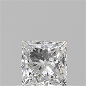 Picture of Natural Diamond 0.52 Carats, Princess with  Cut, F Color, VS1 Clarity and Certified by GIA