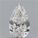 Natural Diamond 0.50 Carats, Pear with  Cut, H Color, VVS2 Clarity and Certified by GIA