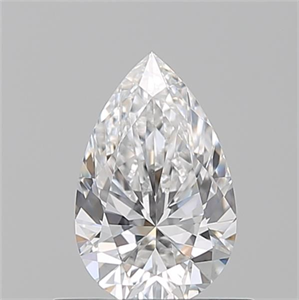 Picture of Natural Diamond 0.52 Carats, Pear with  Cut, D Color, VS2 Clarity and Certified by GIA