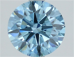 Picture of Lab Grown Diamond 1.99 Carats, Round with Ideal Cut, Fancy Vivid Blue Color, VS1 Clarity and Certified by IGI