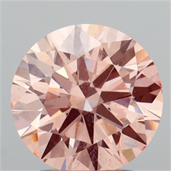 Picture of Lab Grown Diamond 2.12 Carats, Round with Ideal Cut, Fancy Intense Pink Color, VS2 Clarity and Certified by IGI