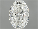 Natural Diamond 0.51 Carats, Oval with  Cut, H Color, VVS1 Clarity and Certified by GIA