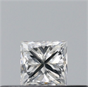 Natural Diamond 0.20 Carats, Princess with  Cut, H Color, SI1 Clarity and Certified by GIA
